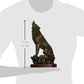 Stealstreet Ss-Ug-Py-4753 Bronzed Paint Howling Wolf Collectible Decoration Figurine Statue