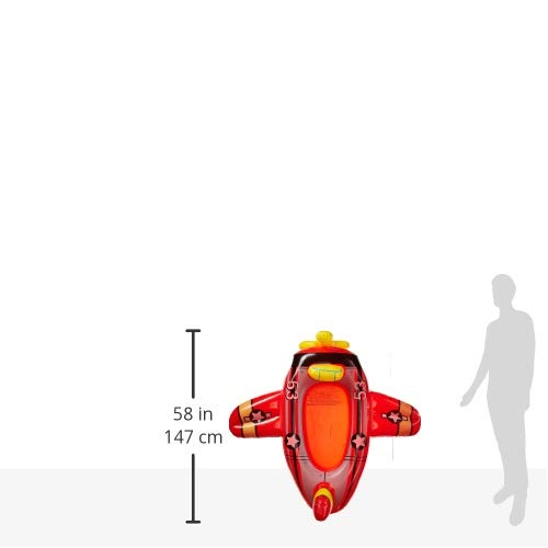 Intex Inflatable Red Airplane Pool Cruiser Boat for Kids, Large Plastic Model TYG7552