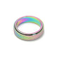 Vcmart Spinner Ring For Women Anxiety Relief 4Pcs 6Mm Stainless Steel Sand Blast Glitter Finish Rose Gold Silver Rainbow Black C