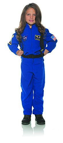 Underwraps Kid'S Children'S Astronaut Flight Suit Costume - Blue Childrens Costume, Blue, Medium