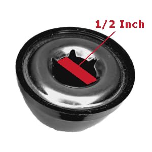 Quadrapoint Hub Cap Replacement Compatible With Popular Red Wagon Brand, Steel & Wood Wagons 1/2' New Black (Not For Plastic Or Folding Or Little Wagons Model W5, Please Read Product Description)