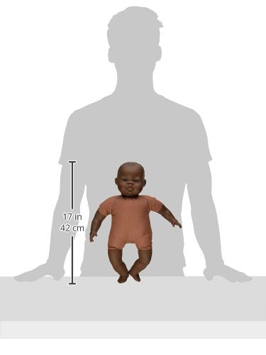 Miniland Educational - 15.75'' Soft Body Baby Doll, African