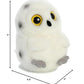 Aurora Round Rolly Pet Hoot Owl Stuffed Animal - White 5 Inches, Polyester, Model 16832 - Adorable On-The-Go Companion