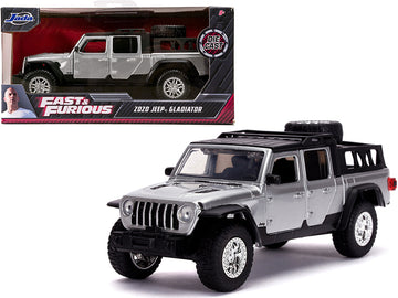 2020 Jeep Gladiator Pickup Truck Silver with Black Top ''Fast & Furious'' Movie 1/32 Diecast Model Car by Jada