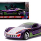 2009 Chevrolet Corvette Stingray ''Joker'' ''Dc Comics'' ''Hollywood Rides'' Series 1/32 Diecast Model Car By Jada