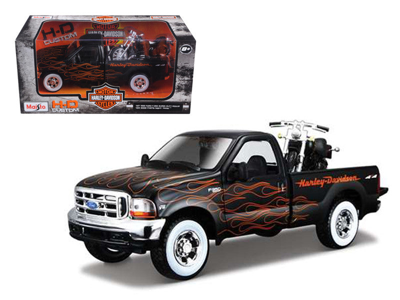 Maisto 32181BK Harley Davidson 1936 Model Miniature Vehicle - 1:24 Scale, Black Metal, Small Size