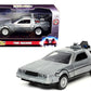 DeLorean DMC (Time Machine) Brushed Metal ''Back to the Future Part I'' (1985) Movie ''Hollywood Rides'' Series 1/32 Diecast Mod