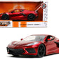 2020 Chevrolet Corvette Stingray C8 Candy Red ''Bigtime Muscle'' 1/24 Diecast Model Car By Jada