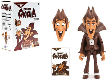 Count Chocula 6.5'' Moveable Figurine With Alternate Head And Cereal Box ''General Mills'' 1/12 Scale By Jada