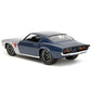 1973 Chevrolet Camaro Dark Blue Metallic With Gray Stripes And Winter Soldier Diecast Figure ''Marvel Avengers'' ''Hollywood Rid