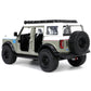 2021 Ford Bronco Gray And White With Matt Black Hood With Roof Rack ''M2 Motoring'' ''Just Trucks'' Series 1/24 Diecast Model Ca