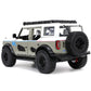 2021 Ford Bronco Gray And White With Matt Black Hood With Roof Rack ''M2 Motoring'' ''Just Trucks'' Series 1/24 Diecast Model Ca