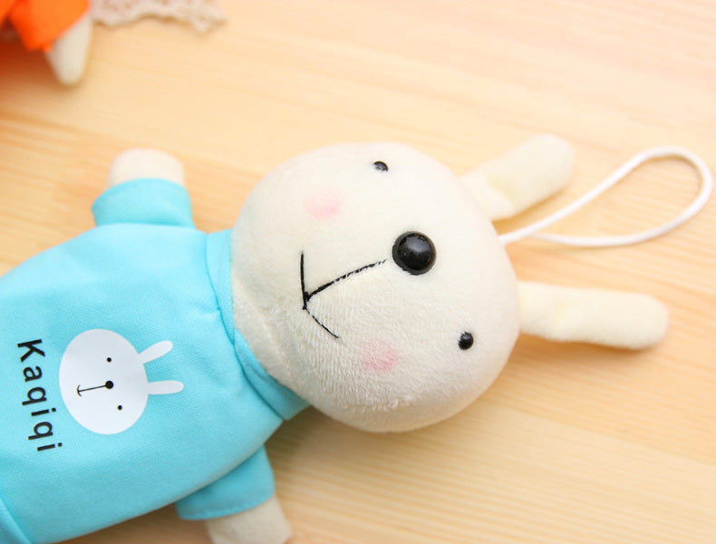 Korean Style Simple Cartoon Rabbit Pencil Case Creative Pencil Stationery Bag Children's Cute Plush Toy Primary School Gift