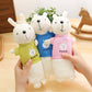 Korean Style Simple Cartoon Rabbit Pencil Case Creative Pencil Stationery Bag Children's Cute Plush Toy Primary School Gift