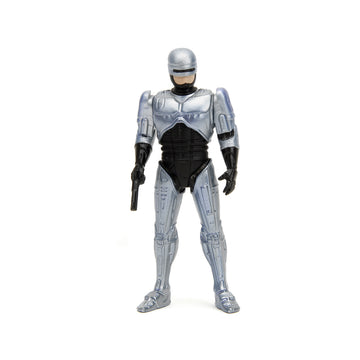 Ford Taurus Ocp Matt Black ''Detroit Police'' And Robocop Diecast Figure 35Th Anniversary ''Robocop'' (1987) Movie ''Hollywood R