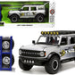 2021 Ford Bronco Gray Metallic ''Kc Hilites'' With Extra Wheels ''Just Trucks'' Series 1/24 Diecast Model Car By Jada