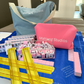 American Mahjong Set 166 Tiles - Mahjong Bundle - Blue & Tan Bag Blue Mat 2-color Pink Tiles