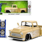 1955 Chevrolet Stepside Pickup Truck Tan With White And Silver Flames With Extra Wheels ''Just Trucks'' Series 1/24 Diecast Mode