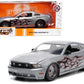 2010 Ford Mustang Gt Gray Metallic With Flames ''Ford Motor Company'' ''Bigtime Muscle'' Series 1/24 Diecast Model Car By Jada