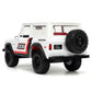 1973 Ford Bronco #008 White with Red and Black Stripes and Red Interior with Extra Wheels ''Just Trucks'' Series 1/24 Diecast Mo