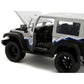 2007 Jeep Wrangler Gray and Black with Blue and White Stripes with Extra Wheels ''Just Trucks'' Series 1/24 Diecast Model Car by