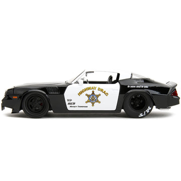 1979 Chevrolet Camaro Z28 Police Black and White ''Highway Drag'' ''Bigtime Muscle'' Series 1/24 Diecast Model Car by Jada