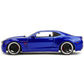 2010 Chevrolet Camaro Candy Blue with Black Hood ''Bigtime Muscle'' Series 1/24 Diecast Model Car by Jada