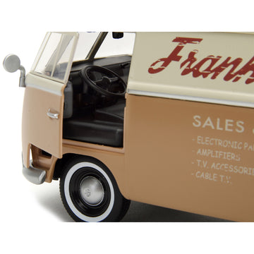 Volkswagen Bus ''Wheeljack'' Tan And Beige ''Frank'S Tv Repair'' And Transformers Logo Diecast Statue ''Transformers: Rise Of Th