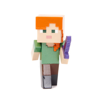 Set Of 4 Diecast Figures ''Minecraft'' Video Game ''Metalfigs'' Series Diecast Models By Jada