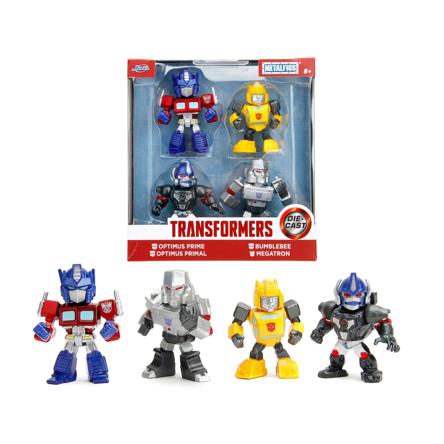 Transformers 2.5' 4-Pack Collectible Die-Cast Figure, Toys For Kids And Adults