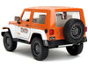 2017 Jeep Wrangler Orange Metallic And White And Orange M&M Diecast Figure ''M&M'S'' ''Hollywood Rides'' Series 1/24 Diecast Mod