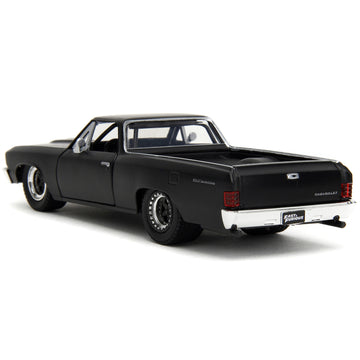 1967 Chevrolet El Camino Matt Black ''Fast & Furious'' Series 1/32 Diecast Model Car by Jada