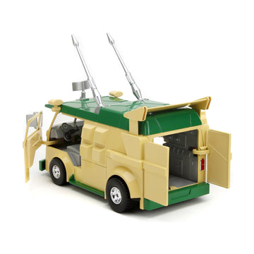 Party Wagon Green And Beige And Donatello Diecast Figure ''Teenage Mutant Ninja Turtles'' ''Hollywood Rides'' Series Diecast Mod