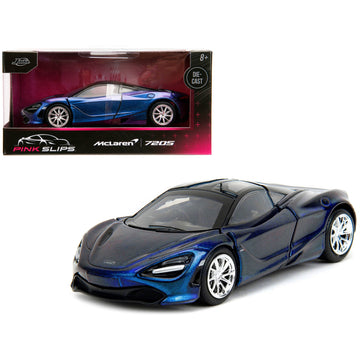 McLaren 720S Blue Metallic with Black Top ''Pink Slips'' Series 1/32 Diecast Model Car by Jada