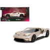 2017 Ford GT Gold Metallic with White Accents ''Pink Slips'' Series 1/32 Diecast Model Car by Jada