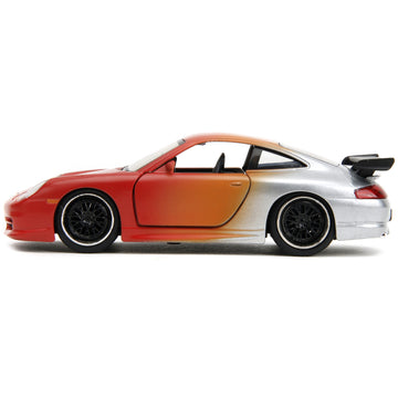 Porsche 911 GT3 RS Matt Orange and Silver Metallic ''Pink Slips'' Series 1/32 Diecast Model Car by Jada