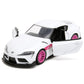 2020 Toyota Supra White Metallic with Pink Wheels ''Pink Slips'' Series 1/32 Diecast Model Car by Jada