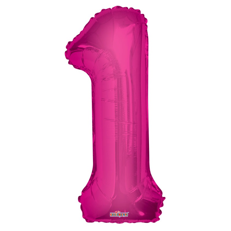 Hot Pink Foil Balloon  Age 1