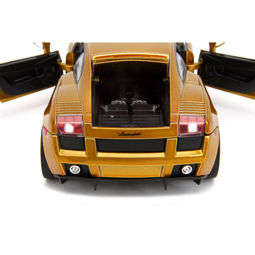Lamborghini Gallardo Gold Metallic ''Fast X'' (2023) Movie ''Fast & Furious'' Series 1/24 Diecast Model Car by Jada