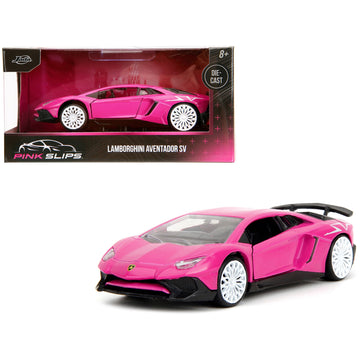 Lamborghini Aventador Sv Pink ''Pink Slips'' Series 1/32 Diecast Model Car By Jada