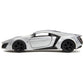 Lykan Hypersport Silver Metallic And Purple ''Pink Slips'' Series 1/32 Diecast Model Car By Jada