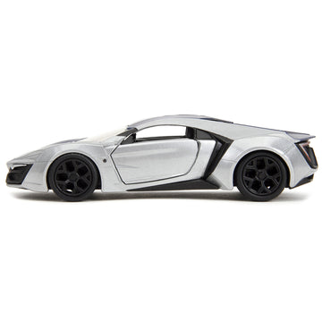 Lykan Hypersport Silver Metallic And Purple ''Pink Slips'' Series 1/32 Diecast Model Car By Jada