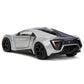 Lykan Hypersport Silver Metallic And Purple ''Pink Slips'' Series 1/32 Diecast Model Car By Jada
