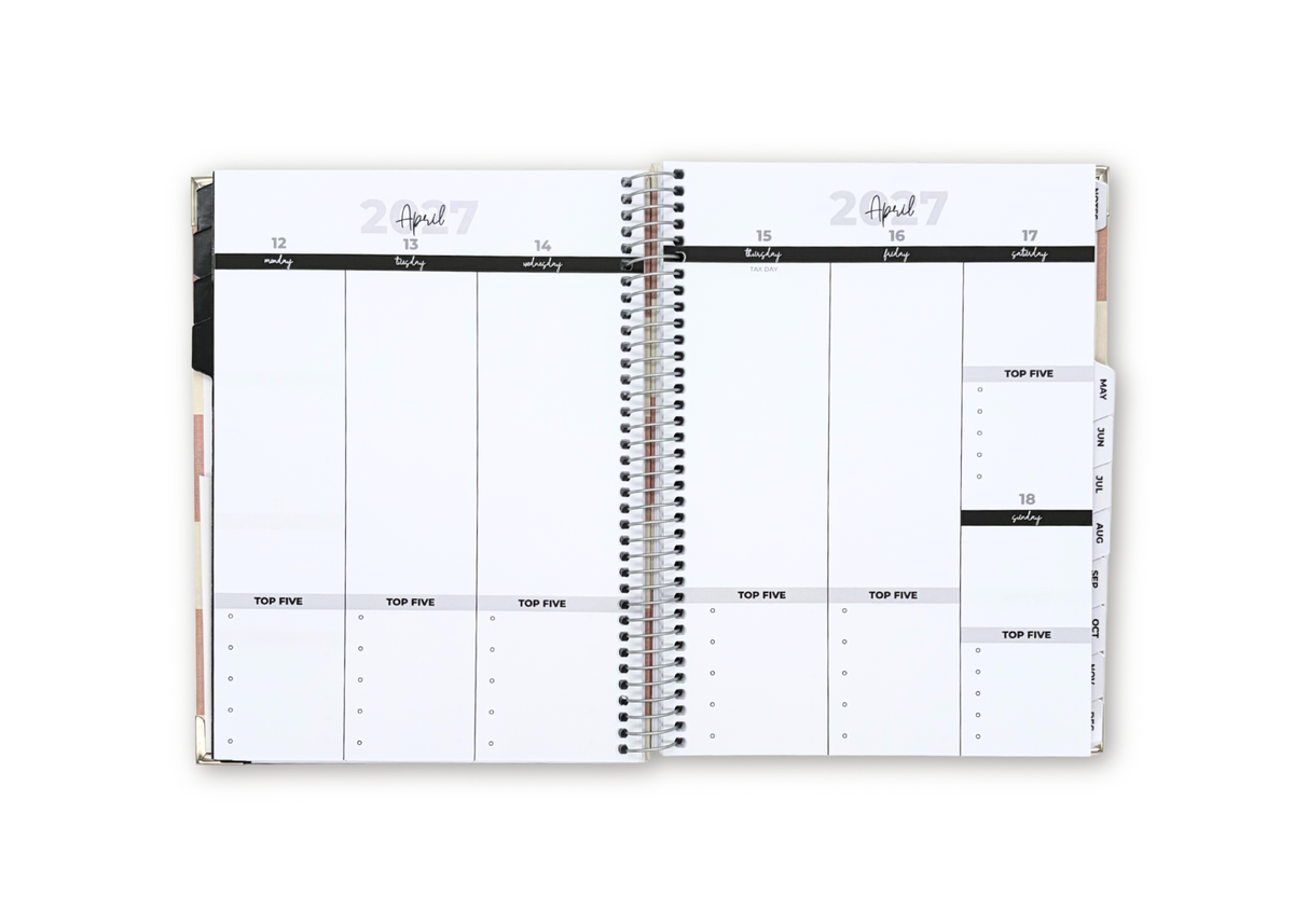 2027 Metal Flake Weekly Planner Premium Bundle