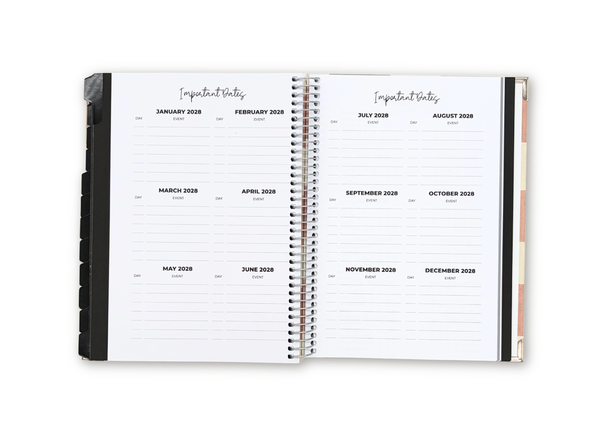 2027 Checkered Weekly Planner Basic Bundle
