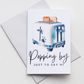 Popping By Greeting Card