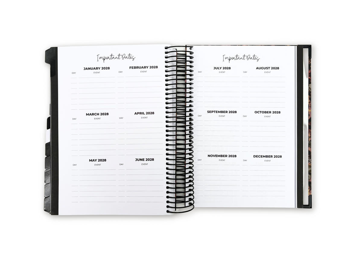 2027 Velvet Floral Daily Planner Basic Bundle