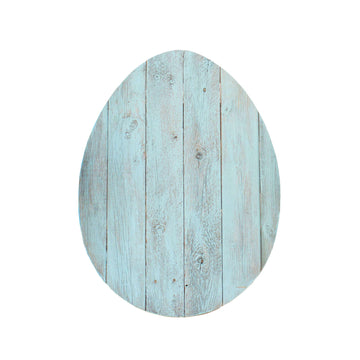 18'' Rustic Farmhouse Turquoise Wooden Large Egg
