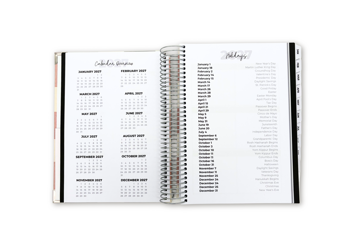 2027 Checkered Daily Planner Basic Bundle