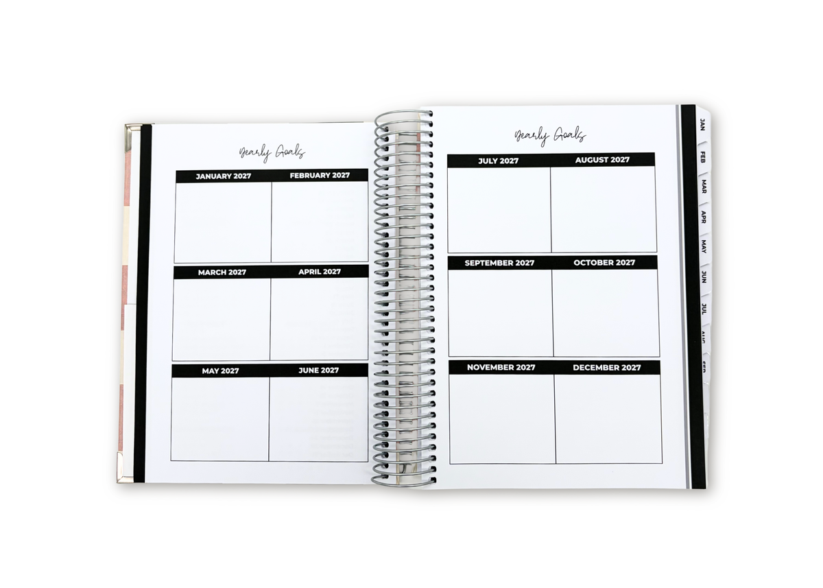 2027 Checkered Daily Planner Premium Bundle